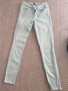 William Rast Mint Green Ankle Crop Skinny Jeans sz 27